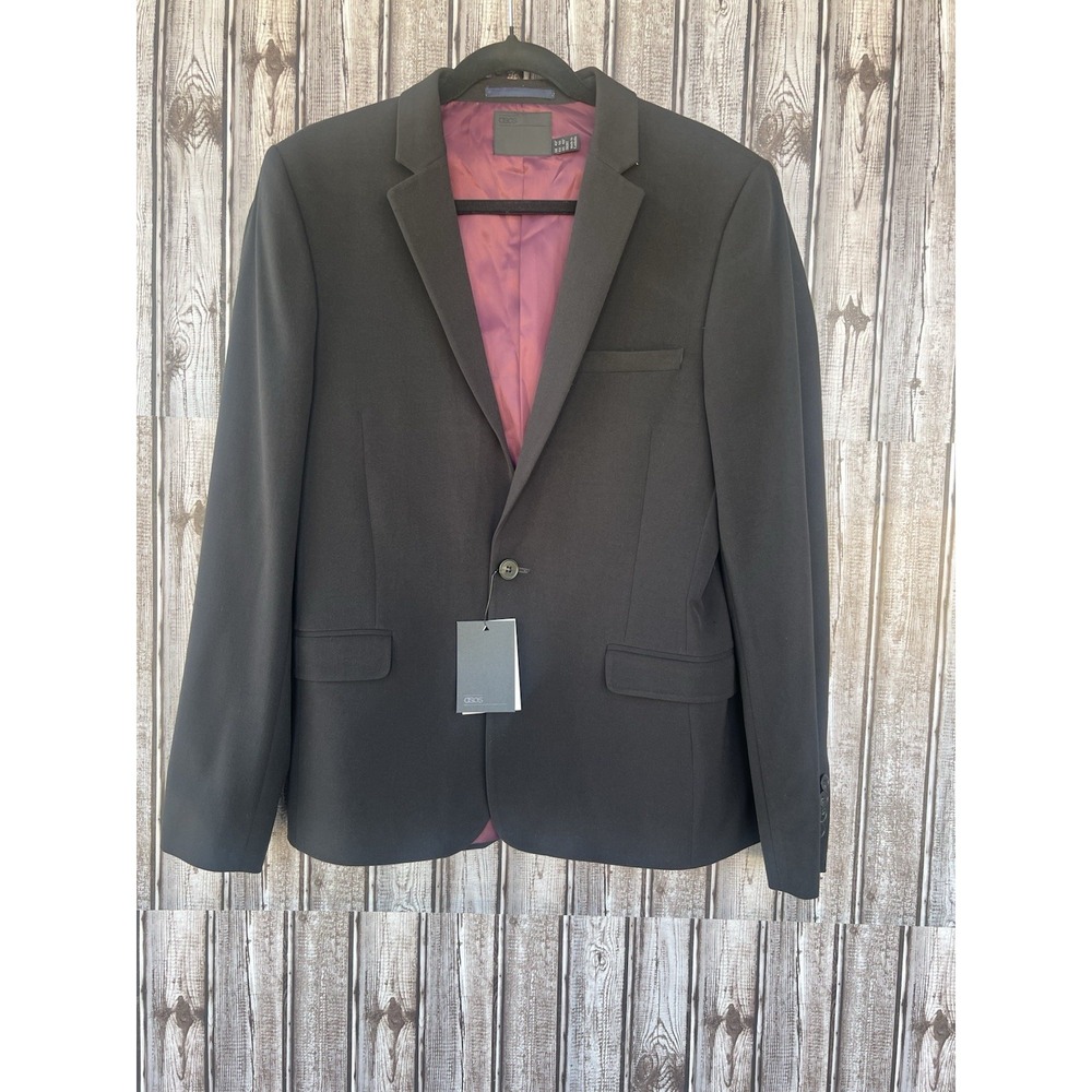 ASOS Men's Blazer Jacket Sport Coat Size‎ 40  Short Black